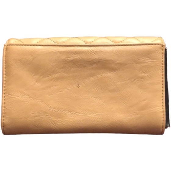 Steve Madden tan quilted black trim crossbody Faux Leather Fits My IPhone 8 Plus - Picture 3 of 13